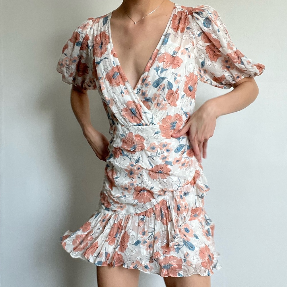 Rebecca Taylor AMELIE FLEUR WRAP DRESS size 4